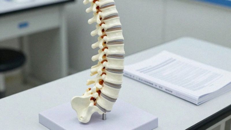 Które schorzenia kręgosłupa powodują ból piersi?