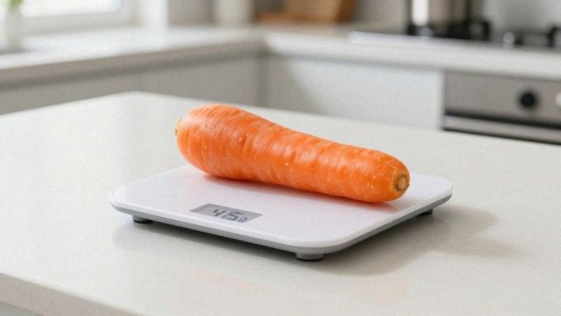 Ile kalorii ma porcja marchewki 45 g?