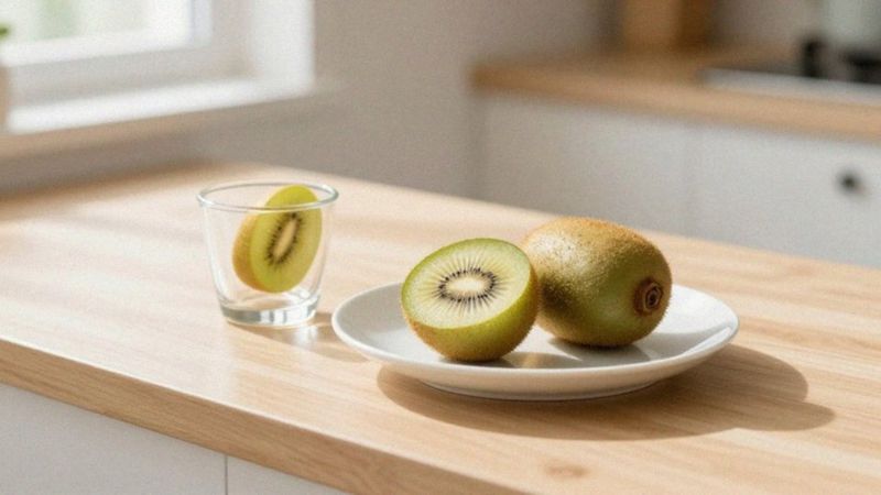 Jak obrać kiwi łyżeczką lub szklanką?